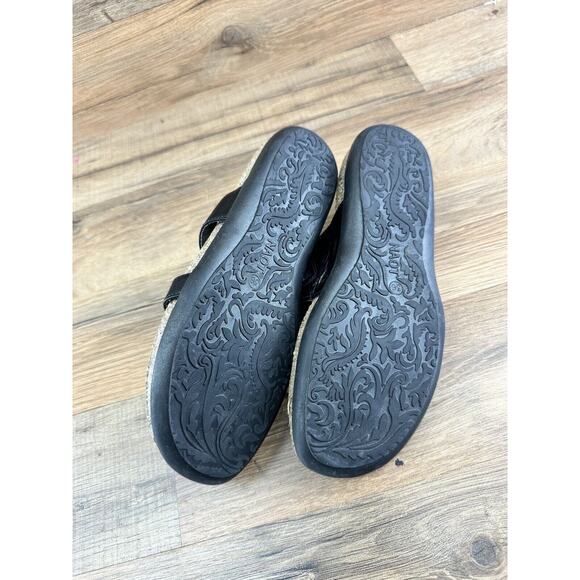 NAOT size 5| 36 Women's Israel Slip-on Thong Sandals Cork Patent Leather - Picture 5 of 7